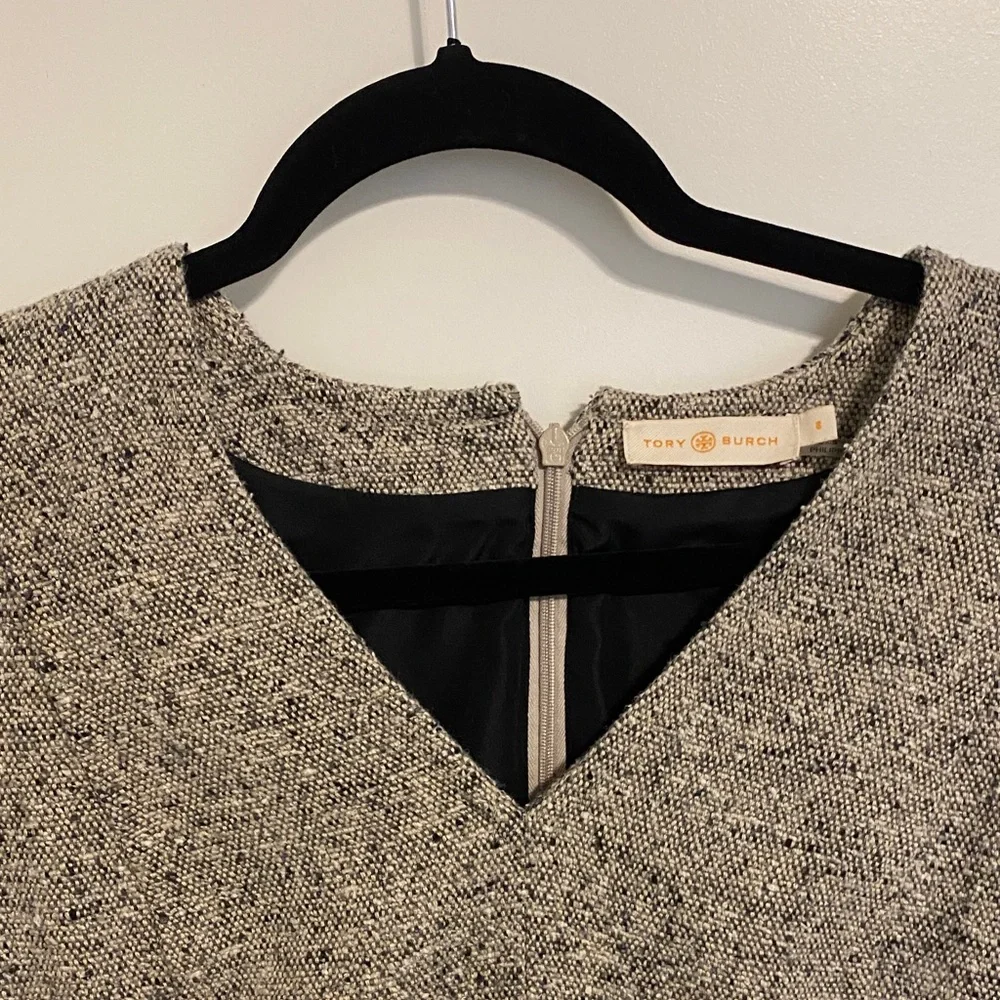 Tory Burch Gray Tweed Mini Dress